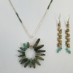 Earring and Pendant Necklace Set